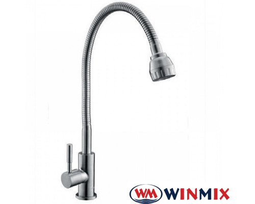 Однокран рефлекторний гусак WINMIX Mono SUS 01 Reflector (нержавіюча сталь)