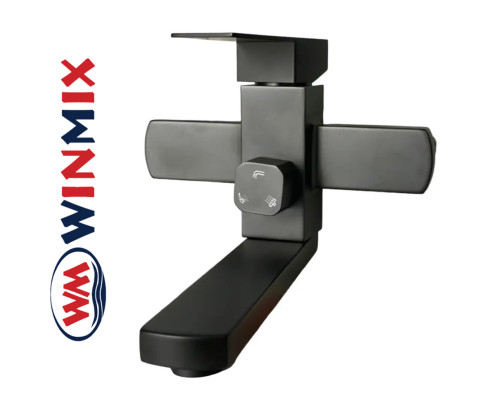 Душевая колонна Winmix KUB-007-J BLACK  со смесителем из нерж. стали SUS304