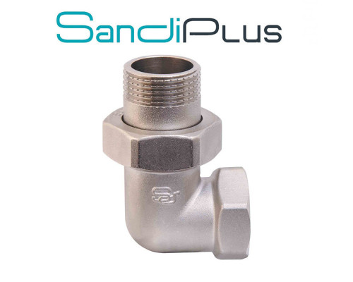 Сгон американка угловая никелированная Sandi Forte 3/4", Китай