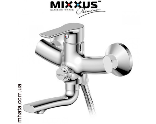 Змішувач для ванни короткий ніс MIXXUS Premium Push Euro (Chr-009), Польща