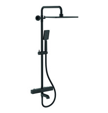 Душевая колонна с термостатическая с коротким изливом KB-57011-05 Bllack (Цвет черный, лейка 30*20), Чехия