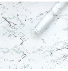 Самоклеющаяся пленка зелено-красный мрамор 0,45х10м SW-00001272