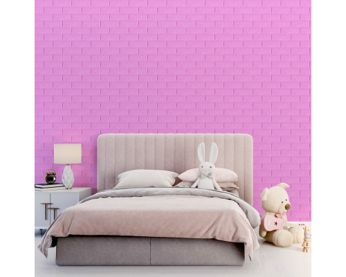 3D панель самоклеюча цегла пурпурна 700х770х5мм (14-5) SW-00001334