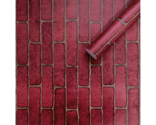 Самоклеющаяся пленка красный кирпич 0,45х10м SW-00001269