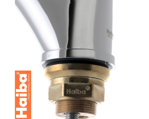 Змішувач для кухні Вухо на гайці HAIBA ZEON Chr-777 (nut)