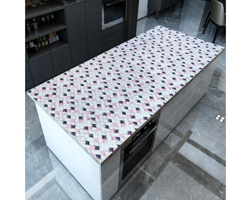 Самоклеющаяся пленка розовая мозаика 0,45х10м SW-00001233