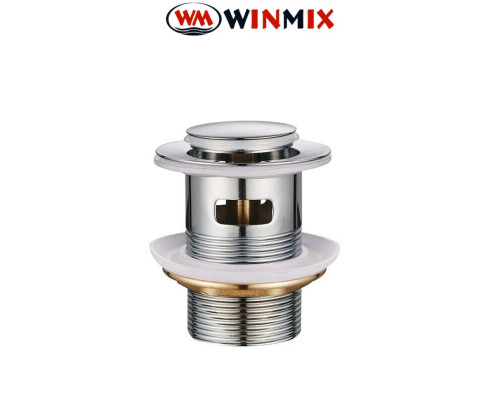 Донний клапан для умивальника з переливом POP-UP-05 1 1/4'' (кнопка), Winmix. Польща
