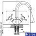 Смеситель для умывальника HAIBA VILTA (Chr-274)