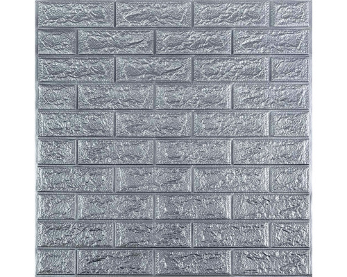 Панель стеновая 3D 700х770х2мм СЕРЕБРО (D) SW-00001908