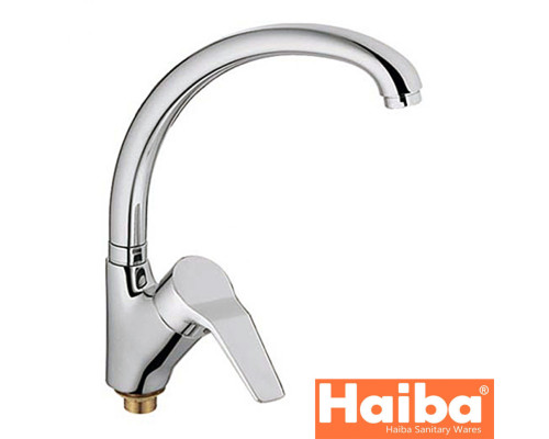 Змішувач для кухні Вухо на гайці HAIBA ZEON Chr-777 (nut)