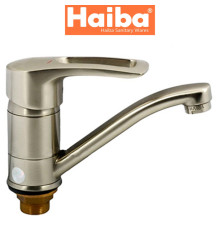 Змішувач для умивальника ялинка на гайці HAIBA HANSBERG RS-555 15cm Нержавіюча сталь HB0788