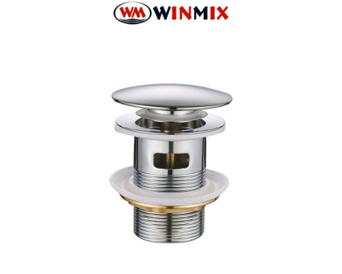 Донный клапан для умывальника с переливом POP-UP-03 1 1/4'' (кнопка) , Winmix. Польша