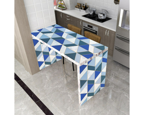 Самоклеющаяся пленка синие треугольники 0,45х10м SW-00001224