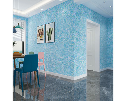 Самоклеющиеся обои светло-сине белые 2800*500*2,5мм YM-03 BLUE WHITE SW-00001326