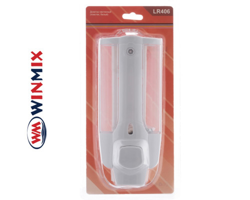 Дозатор для жидкого мыла настенный WInmix LR406 белый ( объем 350 мл)
