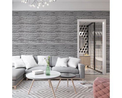 Самоклеюча 3D панель під дерево кольору зебри 19600x700x3мм SW-00001475