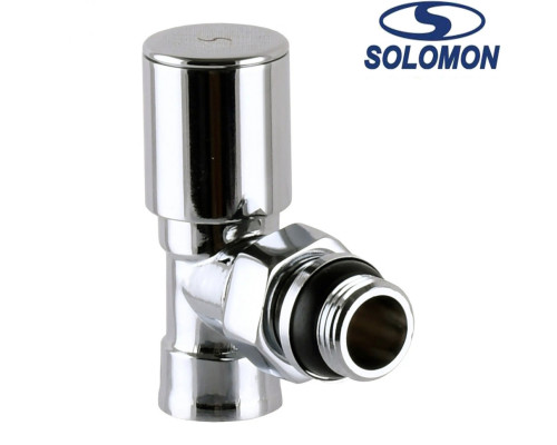 Solomon Кран радиаторный угловой хромированный 1/2", Польша