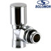 Solomon Кран радиаторный угловой хромированный 1/2", Польша