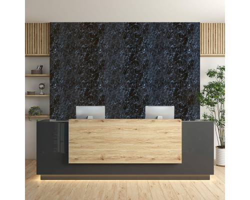 Декоративна ПВХ плита чорний мармур 1,22х2,44мх3мм SW-00001404