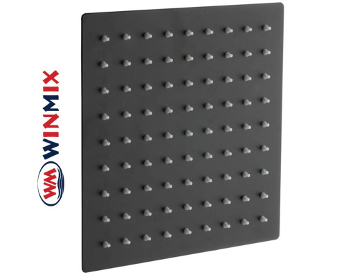 Душевая лейка тропический душ из нерж. стали SUS304 Winmix WM-06 Black (20*20 см)