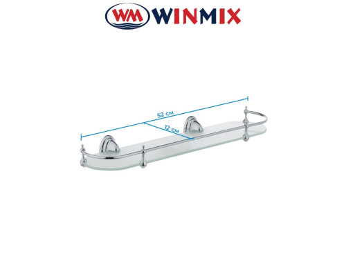 Скляна полиця з обмежувачем Winmix LR1507