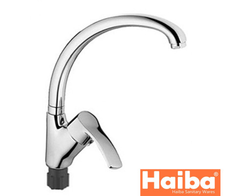 Змішувач для кухні Вухо на гайці HAIBA ONIX Chr-777 (nut)