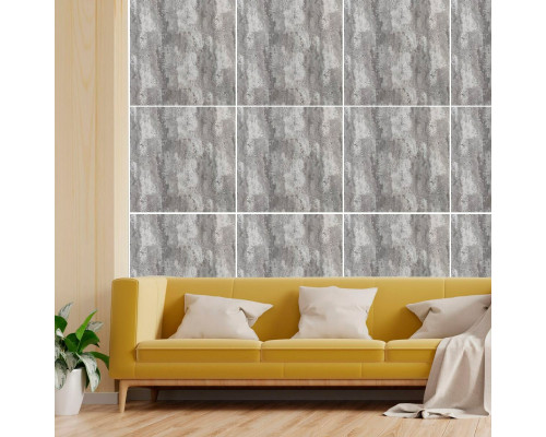 Декоративная ПВХ плита платиновый мрамор 600*600*3mm (S) SW-00001632