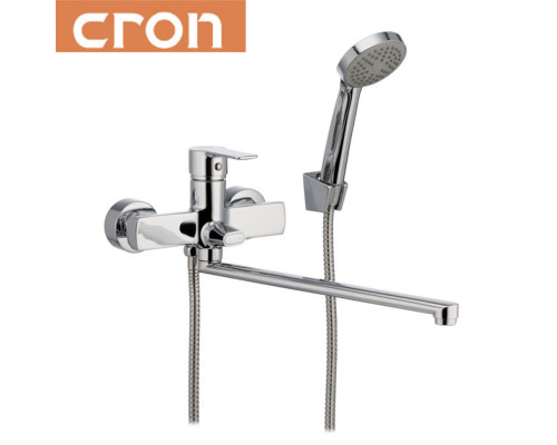 Смеситель для ванны длинный нос Cron Enzo EURO (Chr-006), водяной тракт - латунь