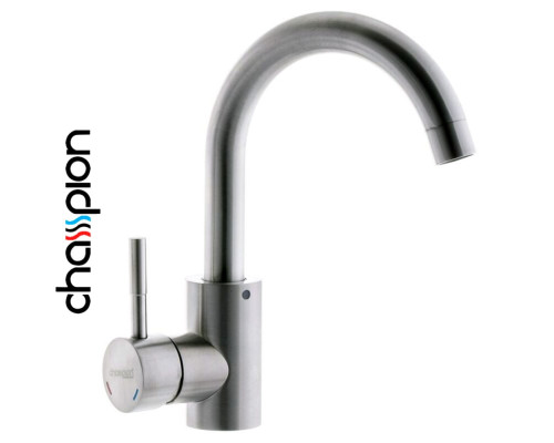 Смеситель для умывальника Champion SUS 001-C с нерж. стали (Chr-001)