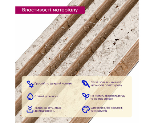 Декоративная PS рейка 2900*120*11мм (D) SW-00002141