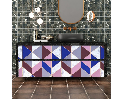 Самоклеющаяся пленка розовые треугольники 0,45х10м SW-00001225