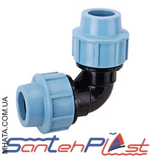 Santehplast Колено Зажимное 20