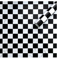 Самоклеющаяся пленка шахматы мрамор 0,45х10м SW-00001446