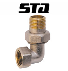 Сгон американка угловая никелированная STA d1/2", Украина