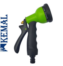 Поливальний пістолет 8 режимів, пластик латунний шток Kemal P5009, Туреччина