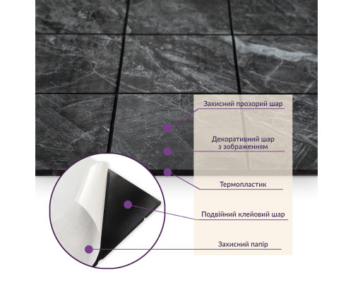 Самоклеящаяся PET мозаика 30*30CM*4MM (D) SW-00001660