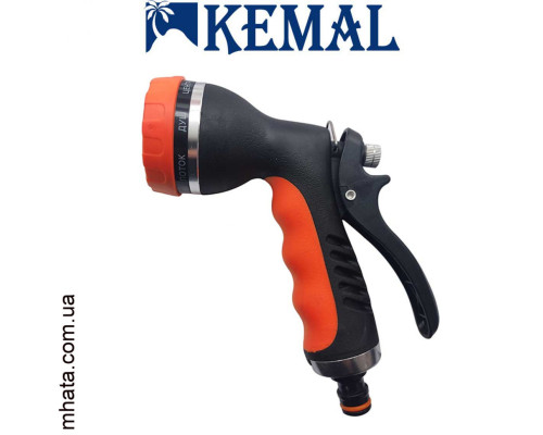 Пістолет поливальний 8 режимів, метал Kemal P5006, Туреччина