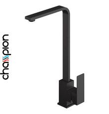 Змішувач для кухні Вухо Champion KUB Black з нерж. сталі (Chr-011)