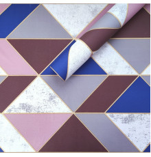 Самоклеющаяся пленка розовые треугольники 0,45х10м SW-00001225