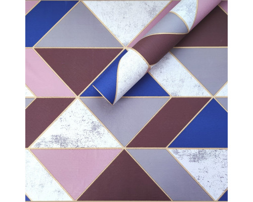 Самоклеющаяся пленка розовые треугольники 0,45х10м SW-00001225