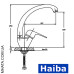 Смеситель для кухни Ухо на гайке HAIBA MAGIC BLACK Chr-777 (nut)