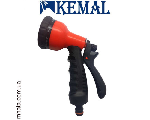 Пістолет поливальний 8 режимів, пластик Kemal P5001, Туреччина