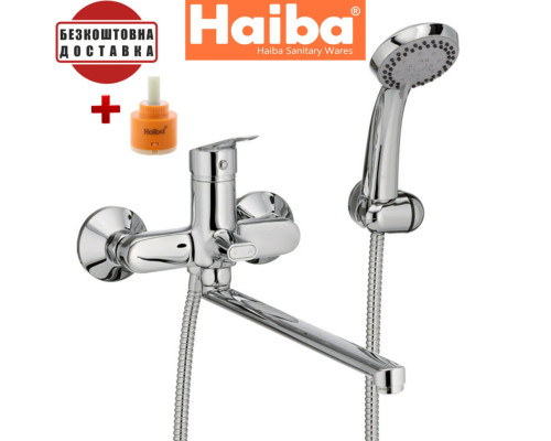 Смеситель для ванны длинный нос HAIBA Nikas EURO (Chr-006)