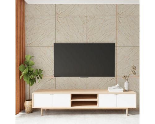 Декоративная ПВХ плита светло-бежевый мрамор 600*600*3mm (S) SW-00001629