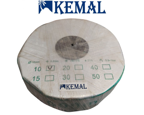 Лента эмиттерная для капельного полива Kemal Garden Drip 10 (1000м) 9 mil, Турция