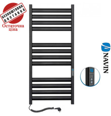 Полотенцесушитель Электро Navin Ellipse 50*120 Digital, таймер черный муар, Левый (углеродистая сталь)