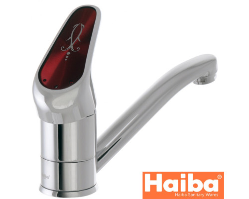 Смеситель для умывальника елка на шпильке HAIBA MAGIC RED (Chr-004) 15cm