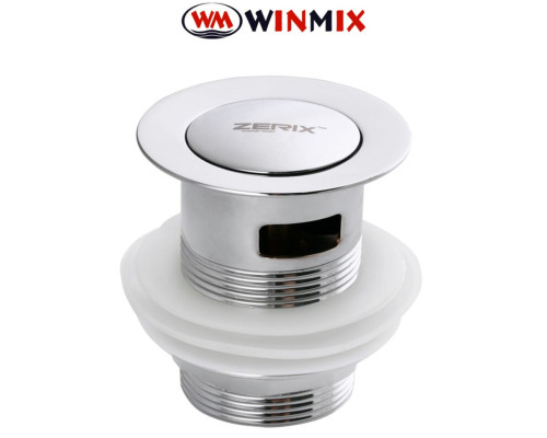 Донный клапан с переливом (кнопка) LR66-2, Winmix. Польша