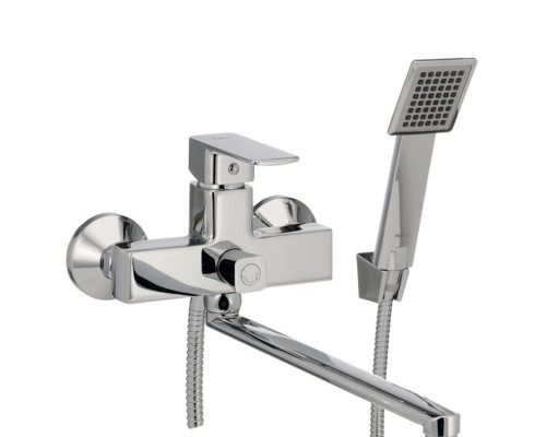 Змішувач для ванни довгий ніс HAIBA Kubus EURO (Chr-006)