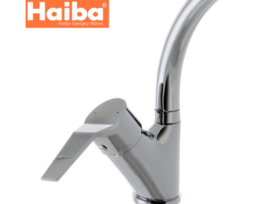 Змішувач для кухні Вухо на гайці HAIBA ZEON Chr-777 (nut)